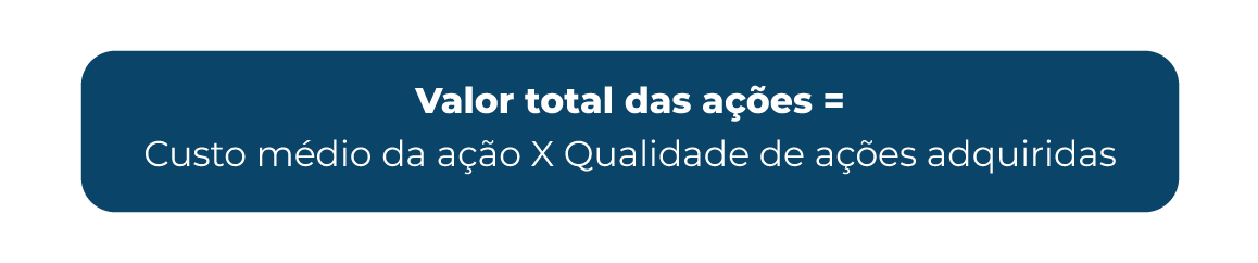 cálculo total de ações